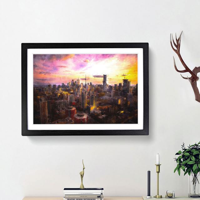 Toronto Canada Skyline - Picture Frame Painting Print East Urban Home Frame Option: Black Framed, Size: 62cm H x 87cm W x 2cm D on Productcaster.