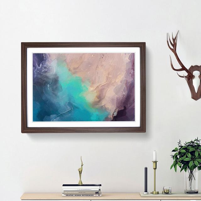 Falling into Bliss - Picture Frame Painting Print East Urban Home Size: 40cm H x 60cm W x 2cm D, Frame Option: Walnut on Productcaster.