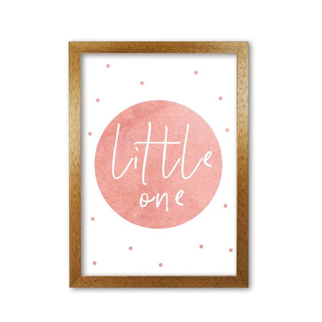 'Little One' Painting in Peach East Urban Home Format: Honey Oak Frame, Size: 30 cm H x 21 cm W x 5 cm D on Productcaster.