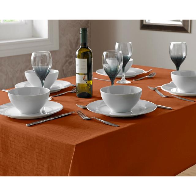 Bourland Plain Linen Look Tablecloth Wayfair Basics Colour: Burnt Orange, Size: 85cm W Round on Productcaster.