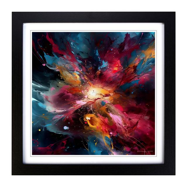 Cosmos Abstract Art - Single Picture Frame Print on Wood 17 Stories Format: Black on Productcaster.