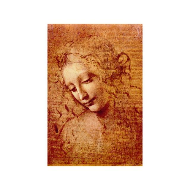 Head of a Woman by Leonardo Da Vinci - Graphic Art Print on Canvas East Urban Home Size: 45.72cm H x 30.48cm W x 1.91cm D, Frame Option: No Frame on Productcaster.