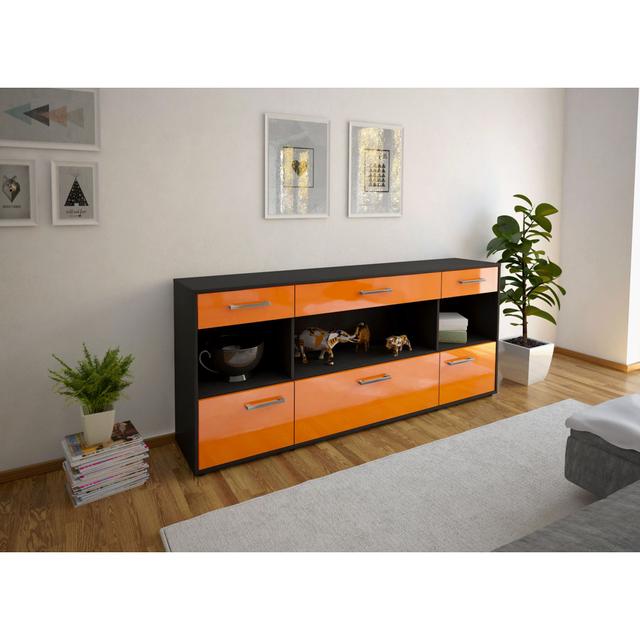 Sideboard Lisveth 17 Stories Farbe: Orange/Anthrazit on Productcaster.