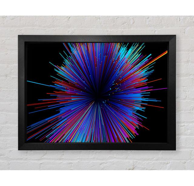 Spectrum Lines Framed Print Ivy Bronx Size: 59.7cm H x 84.1cm W x 3.4cm D on Productcaster.