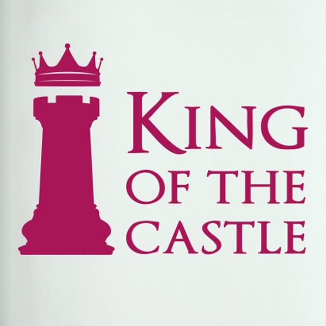 King of the Castle Chess Piece Door Room Wall Sticker Happy Larry Colour: Violet on Productcaster.