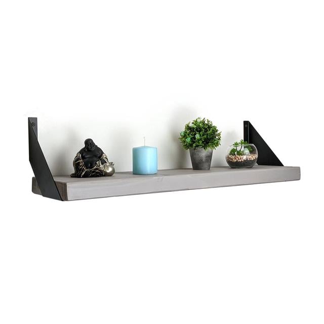 Palmer Solid Wood Bracket Shelf with Reclaimed Wood Brambly Cottage on Productcaster.