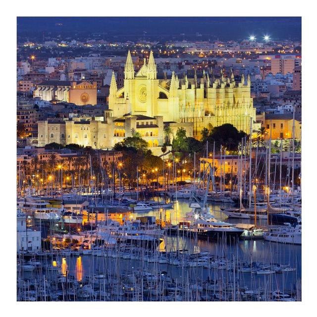 City Skyline & Harbour, Palma de Mallorca Semi-Gloss Wallpaper Roll East Urban Home Size: 1.92m x 192cm on Productcaster.