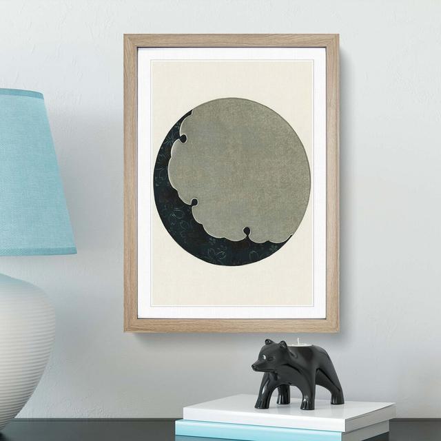 The Moon by Watanabe Seitei - Picture Frame Painting Print East Urban Home Size: 36cm H x 27cm W x 2cm D, Frame Option: Oak Framed on Productcaster.