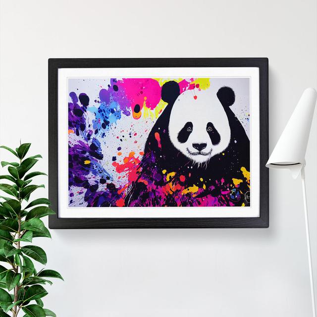 XH1022-6782X Panda Splash Vol.2 Abstract - Single Picture Frame Print 17 Stories Frame Colour: Black, Size: 25cm H x 34cm W x 2cm D on Productcaster.