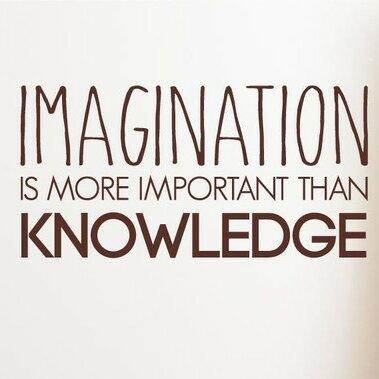 Imagination More Important Than Knowledge Wall Sticker East Urban Home Size: Large, Colour: Brown on Productcaster.