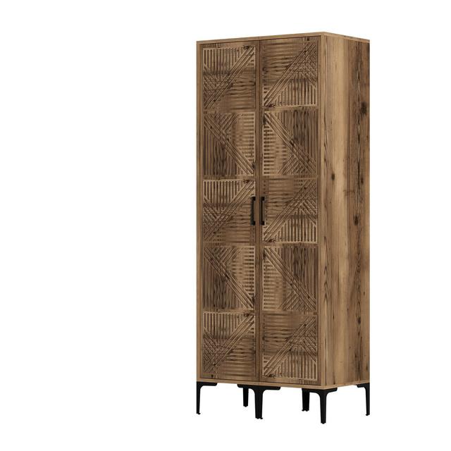 Berend 2 Door Wardrobe Brayden Studio Finish: Walnut on Productcaster.