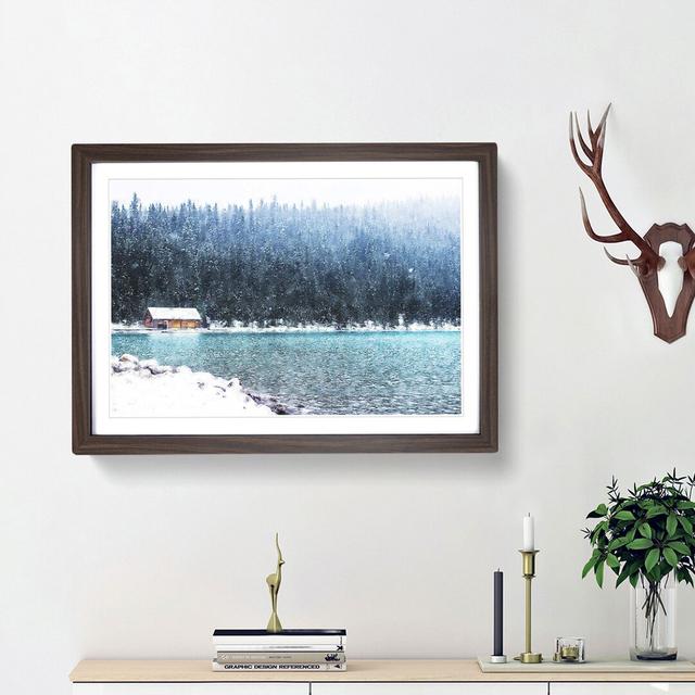 Lake Louise in Banff Canada - Picture Frame Painting Print East Urban Home Frame Option: Walnut Framed, Size: 45cm H x 63cm W x 2cm D on Productcaster.