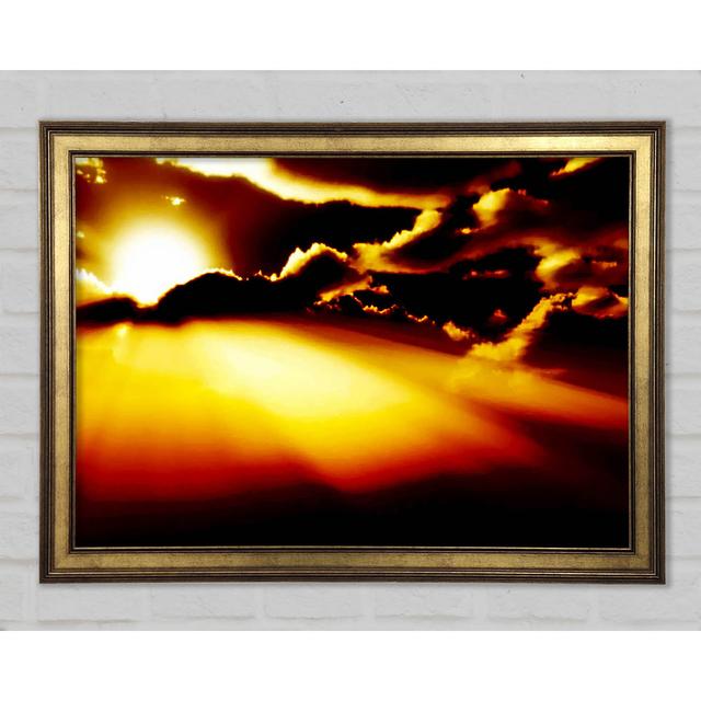 Sun Bursting Through The Clouds - Single Picture Frame Art Prints Ebern Designs Size: 59.7cm H x 84.1cm W x 1.5cm D on Productcaster.