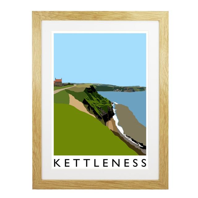 'Kettleness' Graphic Art East Urban Home Format: Oak Wood Frame, Size: 54 cm H x 44 cm W x 2.2 cm D on Productcaster.