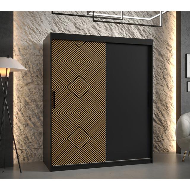 Analilia 2 Door Sliding Wardrobe Brayden Studio Size: 200cm H x 150cm W x 62cm D on Productcaster.