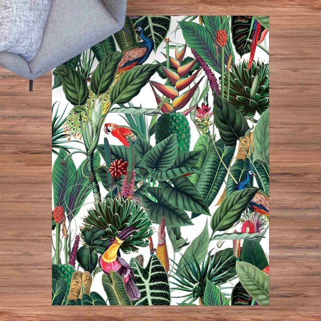 Harjoth Tropical Rainforest Green Rug East Urban Home Rug Size: 120cm x 160cm on Productcaster.