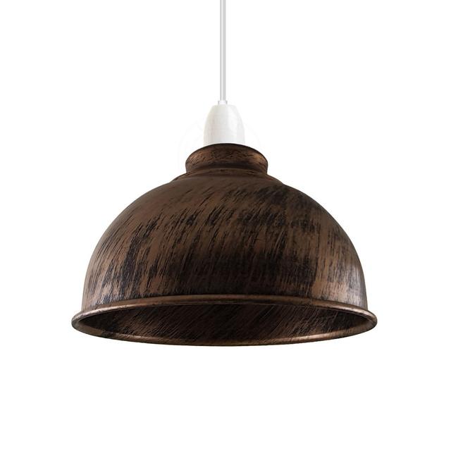 21cm Metal Bowl Lamp Shade Williston Forge Colour: Brushed Copper on Productcaster.