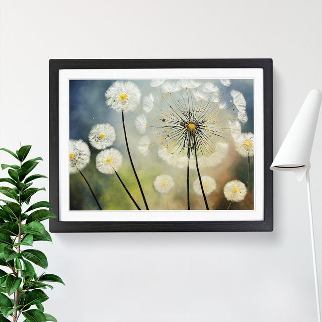 The Dandelion Flowers - Single Picture Frame Print Marlow Home Co. Format: Black, Size: 46cm H x 64cm W on Productcaster.