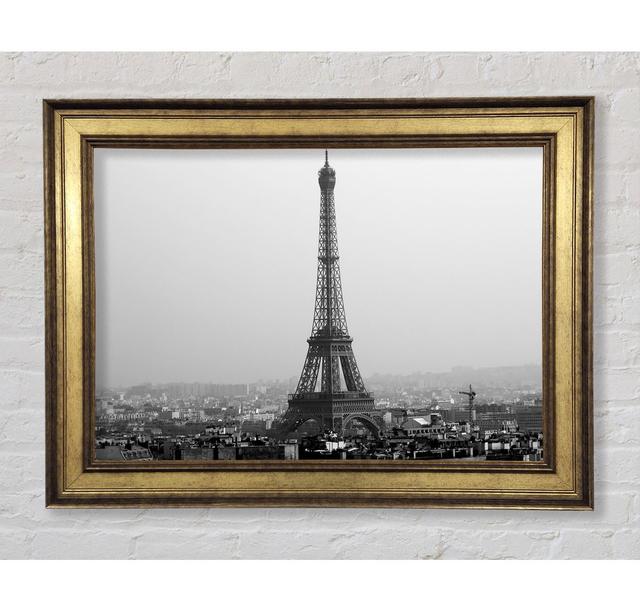 Tower Eiffel Black And White - Single Picture Frame Art Prints Bright Star Size: 42cm H x 59.7cm W x 8cm D on Productcaster.