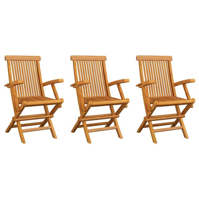 Chelsy Folding Solid Wood Chair (Set of 3) Union Rustic on Productcaster.