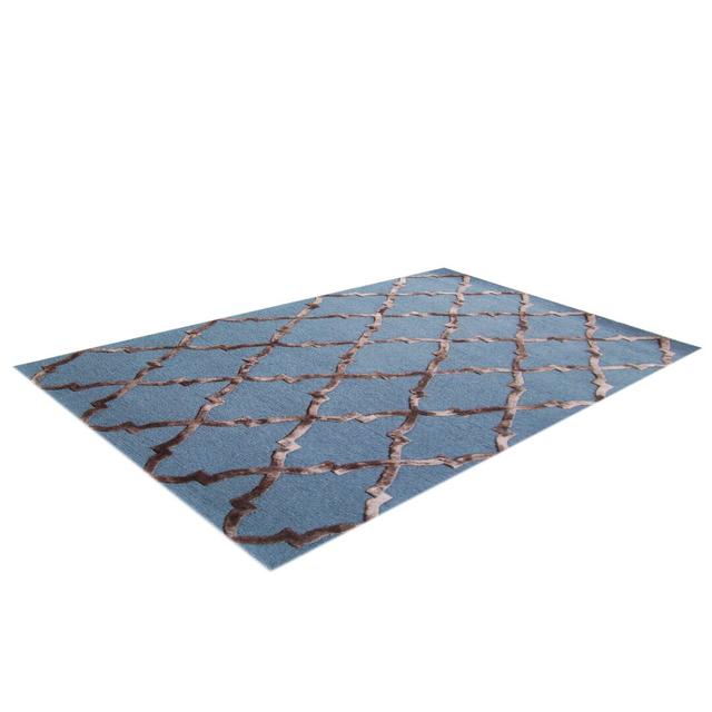 Kohinoor Hand-Tufted Navy Blue Area Rug Bakero Rug Size: Rectangle 153 x 244cm on Productcaster.