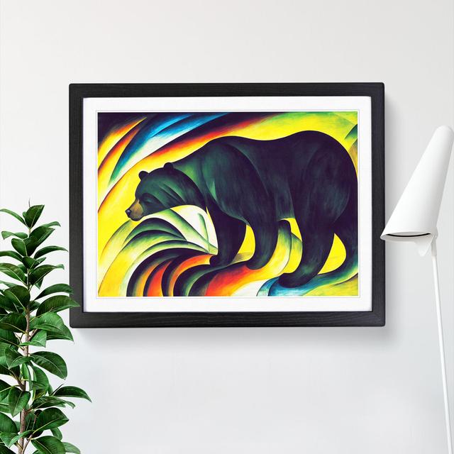 Abstract Bear Painting Vol.1 - Single Picture Frame Print Alpen Home Size: 25cm H x 34cm W x 2cm D, Frame Colour: Black on Productcaster.