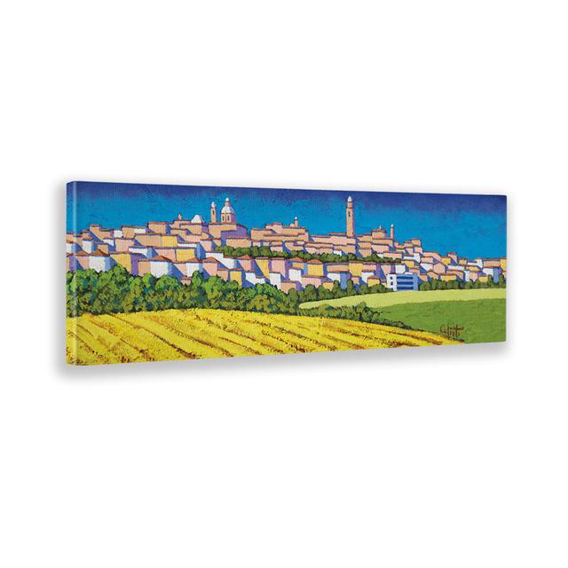 Stefano Calisti-Countryside Panorama-Horizontal August Grove Format: Fabric, Size: 45cm H x 145cm W on Productcaster.