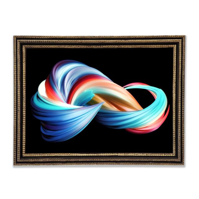 Swirling Jet Of Colours Framed Print Ivy Bronx Size: 42cm H x 59.7cm W x 3cm D on Productcaster.