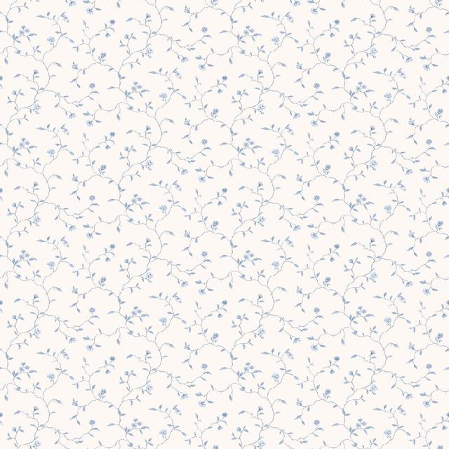 Schofield 10m x 53cm Matte Wallpaper Roll Lily Manor Colour: Blue/White on Productcaster.