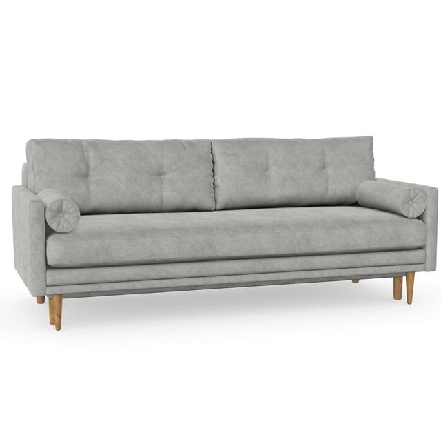 Ashcroft 3 Seater Clic Clac Sofa Bed Etta Avenue Upholstery Colour: Cloud Grey on Productcaster.