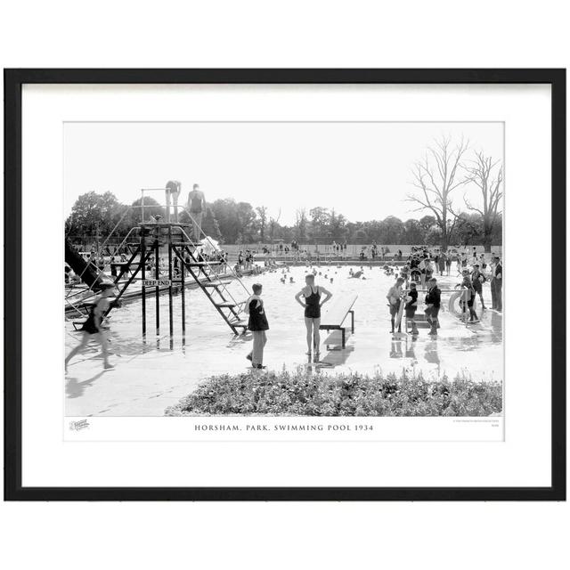 'Horsham, Park, Swimming Pool 1934' by Francis Frith - Picture Frame Photograph Print on Paper The Francis Frith Collection Size: 45cm H x 60cm W x 2. on Productcaster.