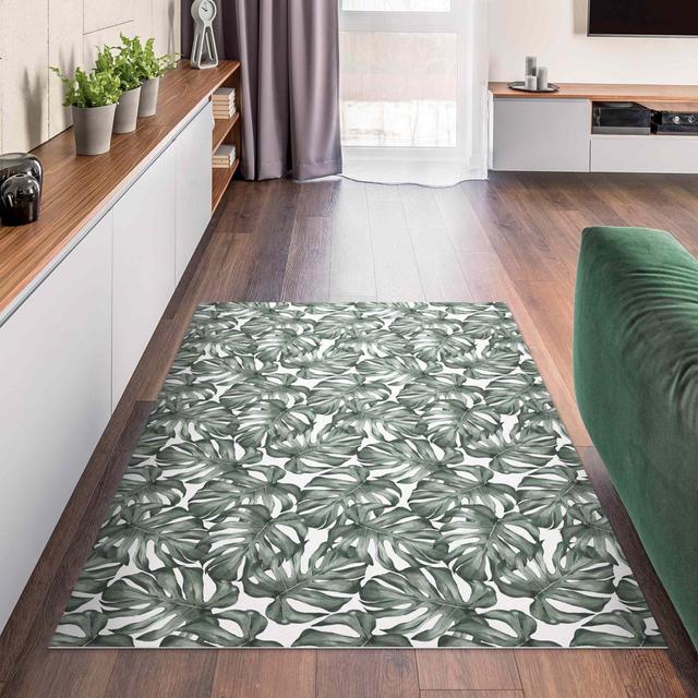 Rectangular Ilaisaane Floral Pattern Machine Woven Area Rug East Urban Home Rug Size: Rectangular 80 x 120cm on Productcaster.