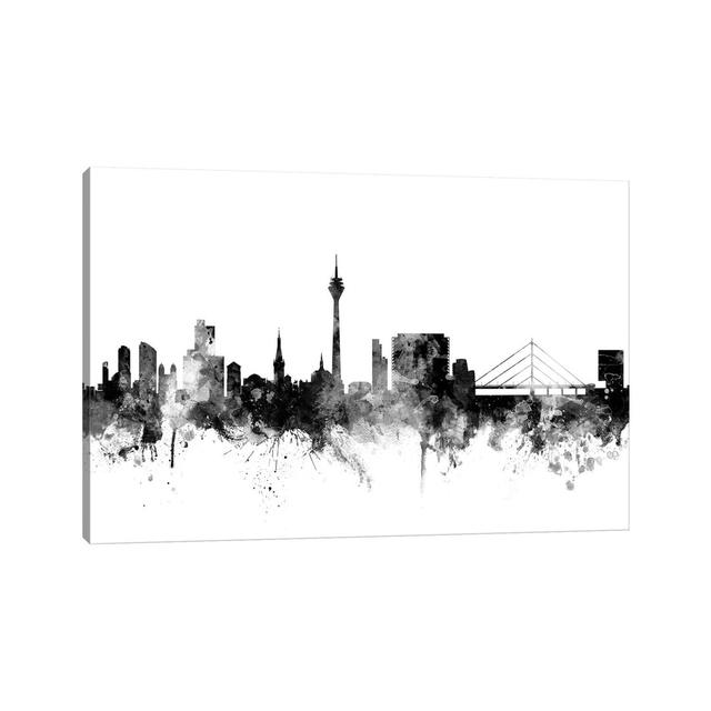 Düsseldorf, Germany in Black & White by Michael Tompsett - Wrapped Canvas Print Latitude Run Size: 66.04cm H x 101.6cm W x 1.9cm D on Productcaster.