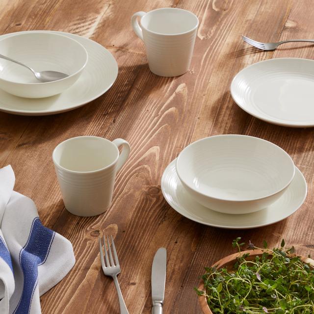 Royal Doulton Gordon Ramsay Maze White Stoneware Dinnerware - Set of 4 (Set of 4) Royal Doulton Colour: White on Productcaster.