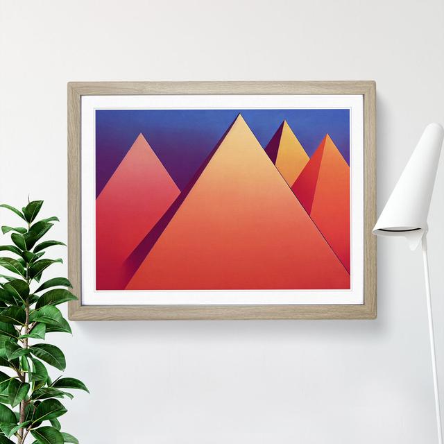 Modern Art Pyramids Vol.4 Abstract Metro Lane Size: 34cm H x 46cm W x 2cm D, Frame Colour: Oak Framed on Productcaster.