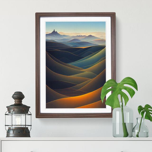 Landscape Mountains No.2 - Single Picture Frame Print Alpen Home Frame Colour: Walnut, Size: 64cm H x 46cm W x 2cm D on Productcaster.