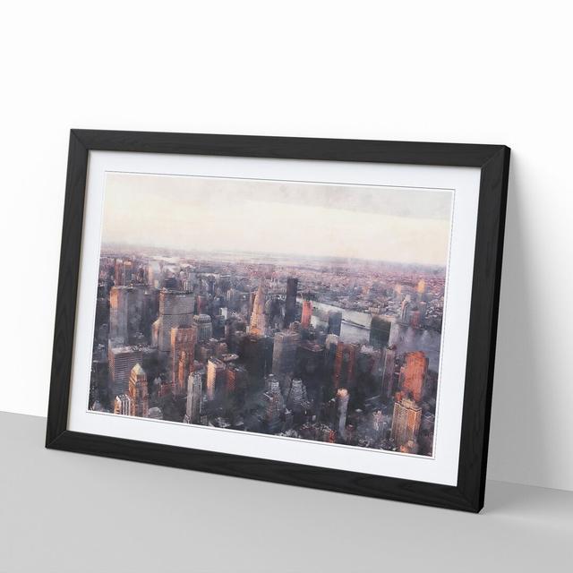 New York Skyline Vol.10 - Picture Frame Graphic Art East Urban Home Frame Option: Black Framed, Size: 36cm H x 48cm W x 2cm D on Productcaster.