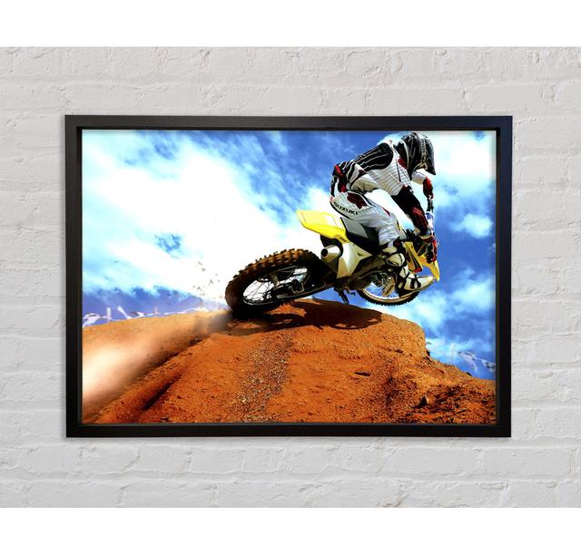 Crazy Motocross Bike Framed Print Bright Star Size: 100cm H x 141.4cm W x 3.3cm D on Productcaster.