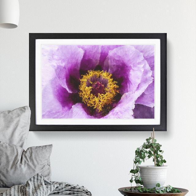 Purple Peony Flower Vol.1 - Picture Frame Painting East Urban Home Frame Option: Black Framed, Size: 36cm H x 48cm W x 2cm D on Productcaster.