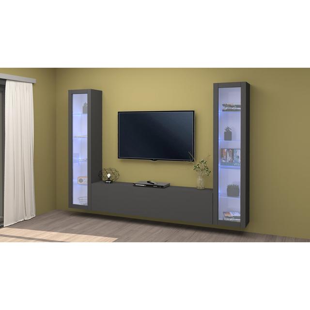 Wohnwand Maruska für TVs bis zu 70" Web Furniture Farbe: Grau Anthrazit on Productcaster.