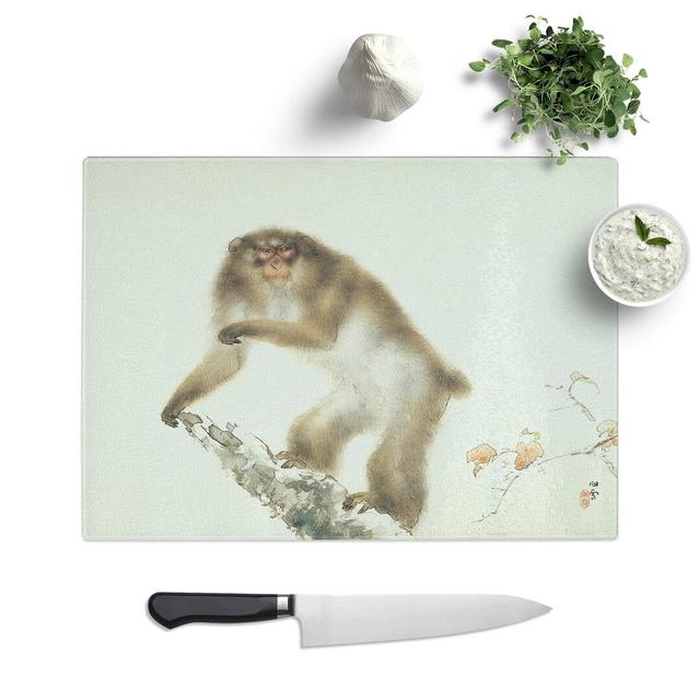 Glass Monkey by Kansetsu Hashimoto Chopping Board East Urban Home Size: 39 cm W x 28.5 cm L on Productcaster.