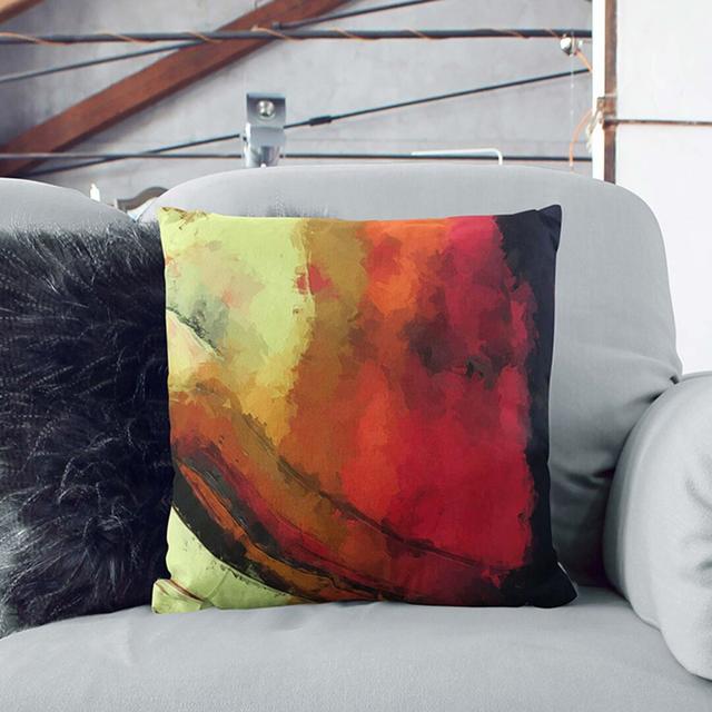 Abstract Art Painting Vol.4 Cushion with Filling East Urban Home Size: 55 x 55 cm, Backing Colour: Stone on Productcaster.