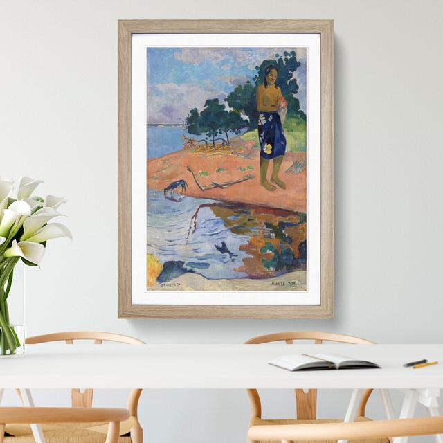 Haere Pape by Paul Gauguin - Picture Frame Painting East Urban Home Frame Option: Oak Framed, Size: 65cm H x 48cm W x 2cm D on Productcaster.