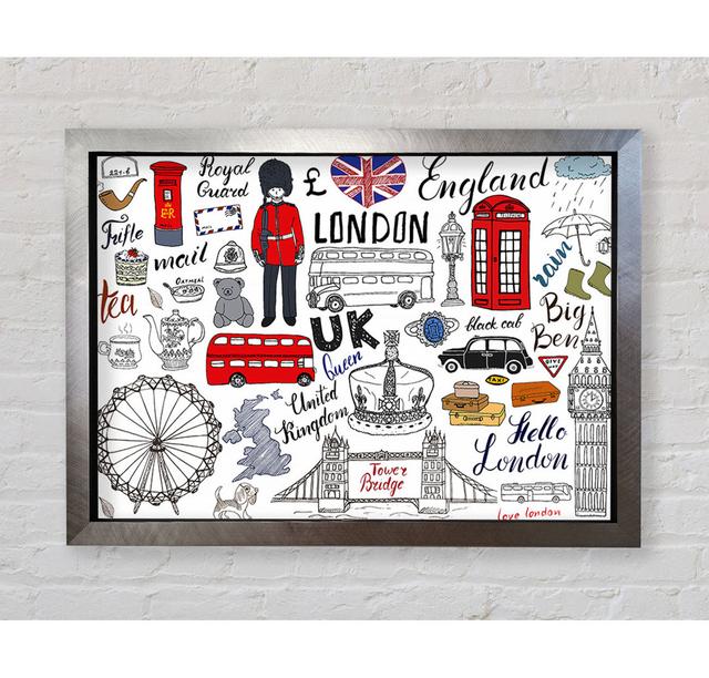 All The Things To Love In The City 1 - Print Ophelia & Co. Format: Silver Framed Paper, Size: 42cm H x 59.7cm W x 3.4cm D on Productcaster.