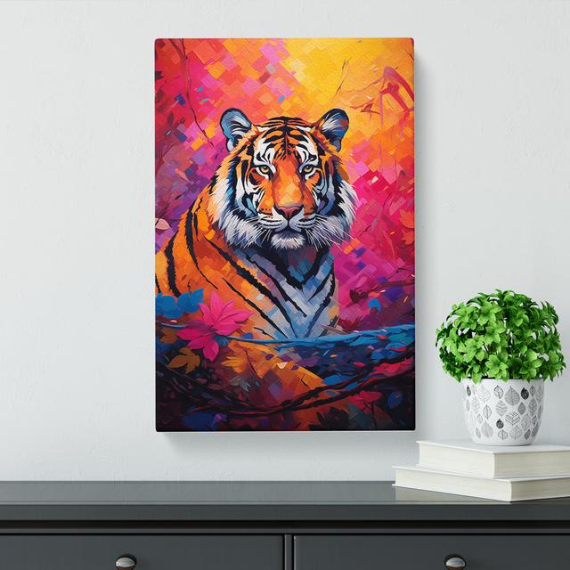 Tiger Colour Field - Print Latitude Vive Size: 50cm H x 35cm W x 3cm D on Productcaster.