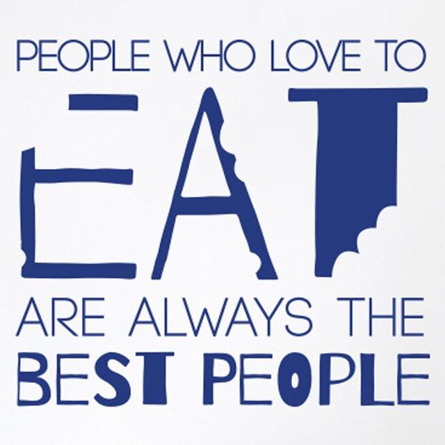 Julia Child People Who Love to Eat Are Always the Best People Wall Sticker Maturi Colour: Dark Blue on Productcaster.