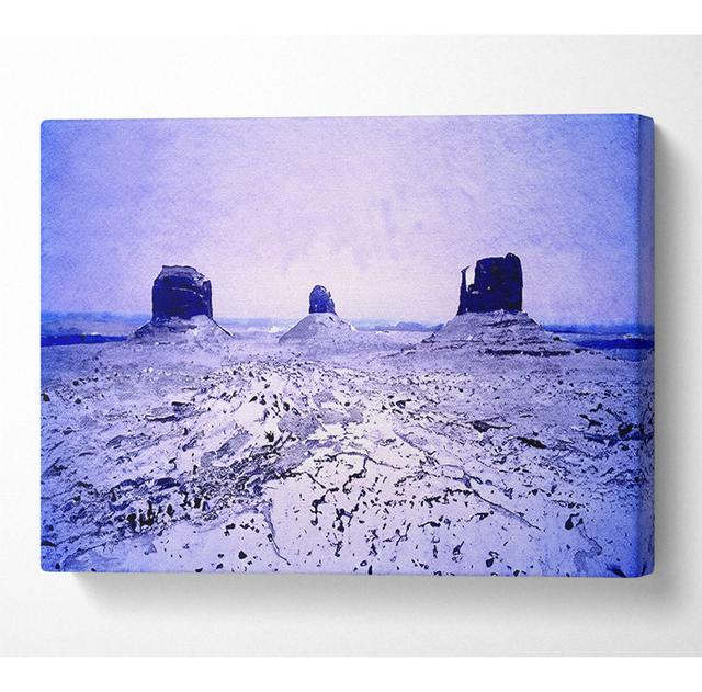 Winter Has Arrived at Monument Valley - Wrapped Canvas Art Prints House of Hampton Size: 101.6cm H x 142.2cm W x 10cm D on Productcaster.