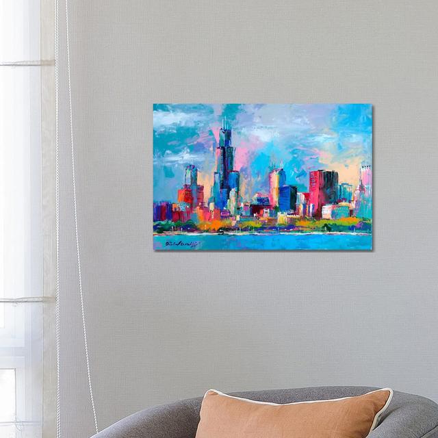 Chicago V by Richard Wallich - Painting on Canvas Ebern Designs Frame Option: No Frame, Size: 45.72cm H x 66.04cm W x 1.91cm D on Productcaster.