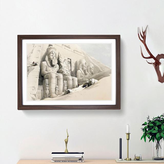 The Great Temple of Aboosimble Nubia by David Roberts - Picture Frame Painting Print East Urban Home Frame Option: Walnut Framed, Size: 27cm H x 36cm on Productcaster.