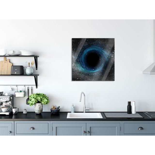 Black Hole In Space - No Frame Print on Glass Ebern Designs Size: 60cm H x 60cm W x 0.4cm D on Productcaster.